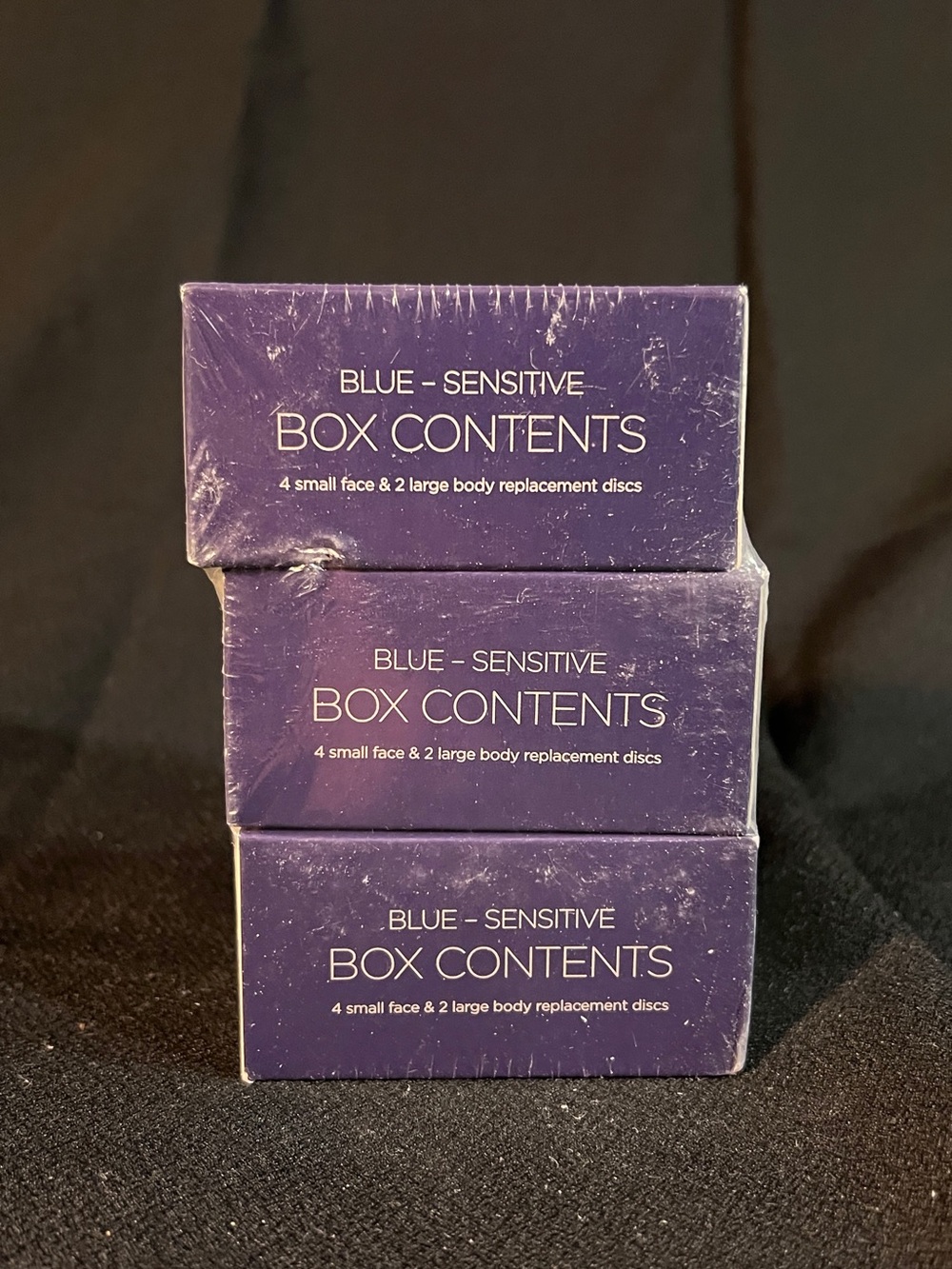 PMD Personal Microderm Replacement Discs - Blue (Sensitive) - 3 box set. Sealed.